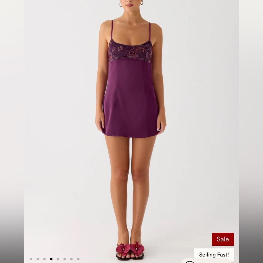 peppermayo mulberry zion beaded mini dress - Picture 5 of 9